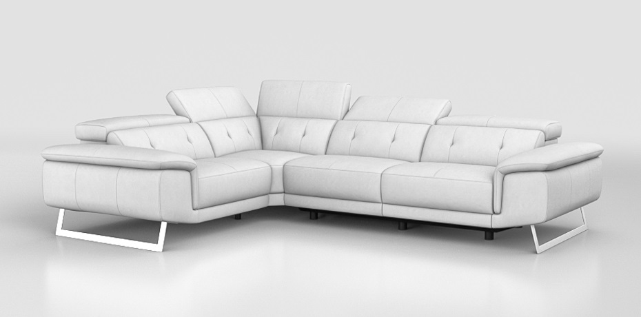 Carasco - corner sofa with 1 electric recliner - left peninsula